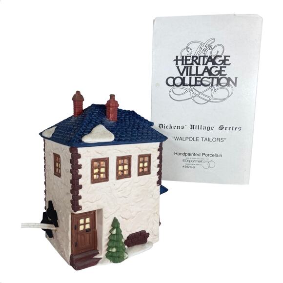 NEW Dept 56 Dickens Snow Village WALPOLE TAILORS Lighted Shop Christmas Building - Picture 3 of 14